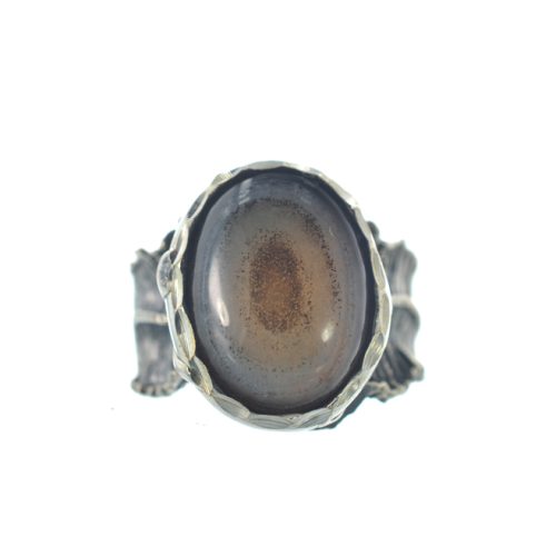 Ασημένιο 925 δαχτυλίδι με αχάτη