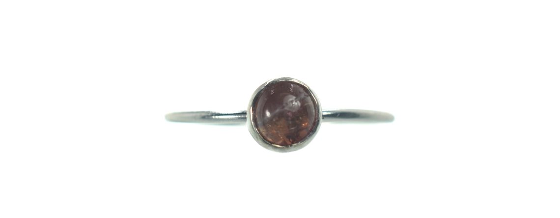 Ασημένιο 925 μονόπετρο δαχτυλίδι με αχάτη