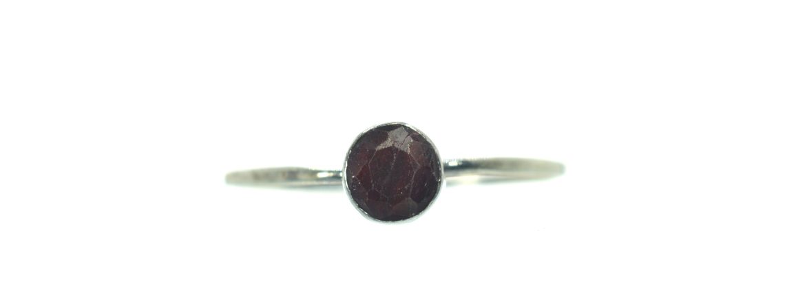 Ασημένιο 925 μονόπετρο δαχτυλίδι με αχάτη