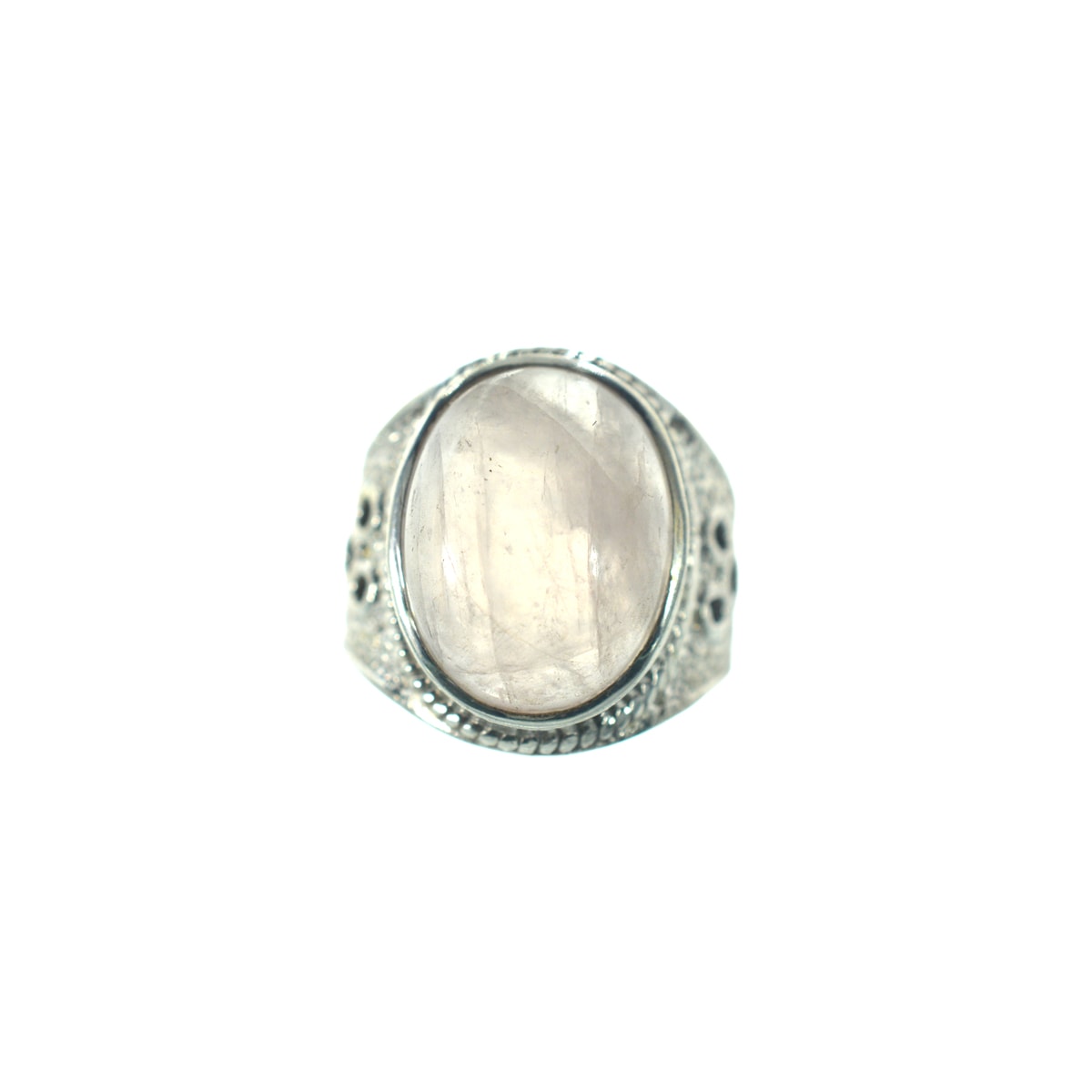 Ασημένιο 925 σκαλιστό δαχτυλίδι με ροζ χαλαζία