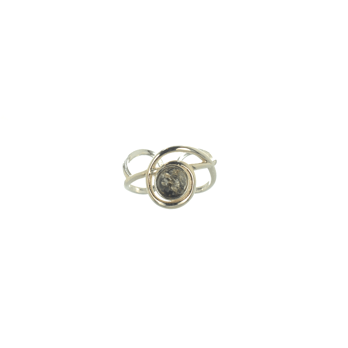 Ασημένιο 925 δαχτυλίδι με κεχριμπάρι Κολομβίας
