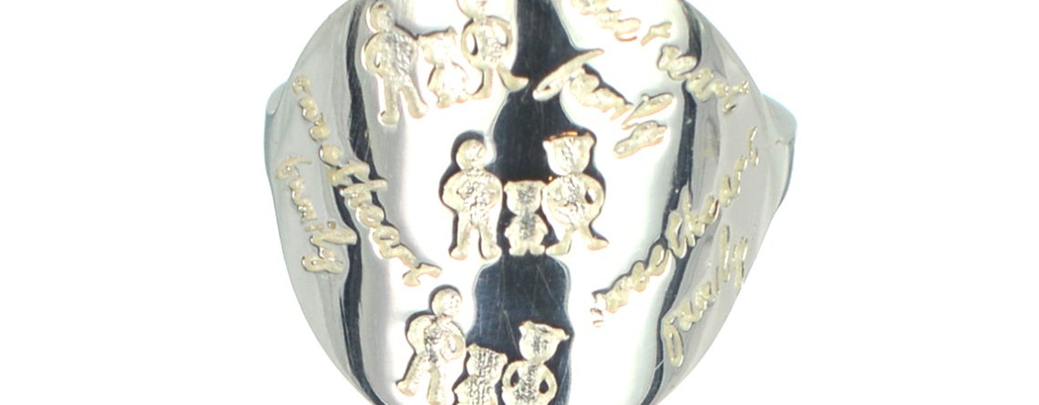 Ασημένιο 925 δαχτυλίδι οικογένεια